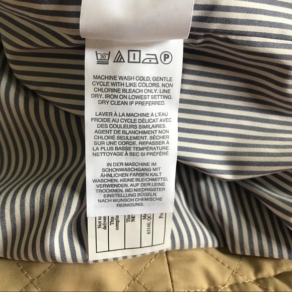 J. CREW quilted Safari Jacket in tan and blue, 10 - Picture 7 of 8